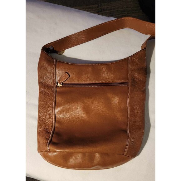 The Sak Original Brown Leather Crossbody Bag With Adjustable Strap & Back Zipper - Picture 3 of 6